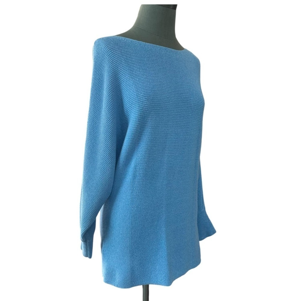 Tommy Bahama Blue and Silver Relaxed Fit Pullover Sweater - Picture 2 of 6
